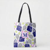 Preppy Monogram Tennis Marine Draagtas (Voorkant)