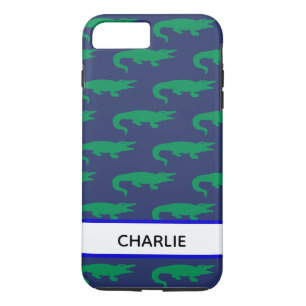 Preppy Monogrammed Aligator iPhone 8 Plus / 7 Plus Hoesje