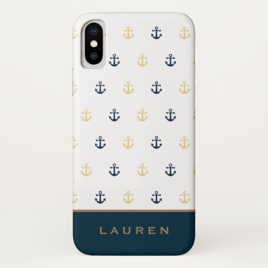 Preppy Nautical ⎢ coque iphone Monogramme (Dos)