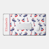 Preppy Nautical Sailboats Personalized (Clavier et souris)