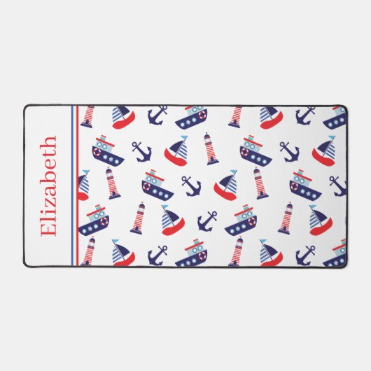 Preppy Nautical Sailboats Personalized (Recto)