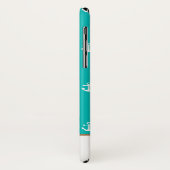 Preppy nautisch blauw en wit monogram Case-Mate iPhone case (Achterkant/links)