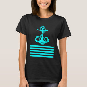 Preppy nautische anker geschenken voor zeilers bot t-shirt