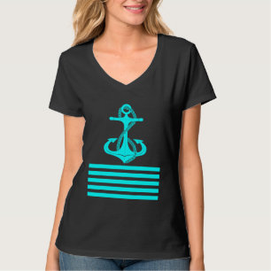 Preppy nautische anker geschenken voor zeilers bot t-shirt