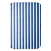 Preppy Navy and White Stripes Geometric Pattern S Badmat (Voorkant Verticaal)