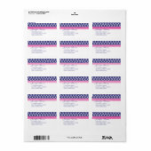 Preppy Navy Lattice Etiket (Full Sheet)