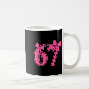 Preppy Nk Coquette Strik 67 Zes Zeven Meme Vrouwen Koffiemok
