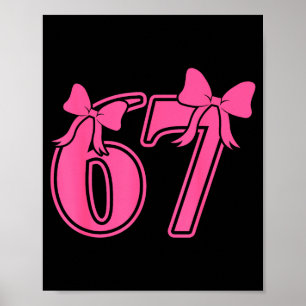 Preppy Nk Coquette Strik Lace 67 Zes Zeven Meme Vr Poster