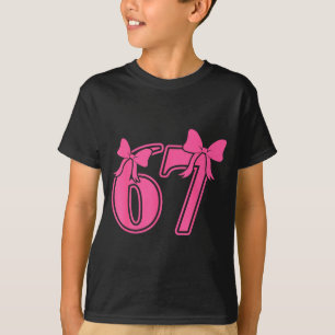 Preppy Nk Coquette Strik Lace 67 Zes Zeven Meme Vr T-shirt