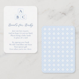 Preppy Nursery Blokt Boeken Voor Baby Boy Shower Informatiekaartje