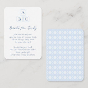 Preppy Nursery Blokt Boeken Voor Baby Boy Shower Informatiekaartje