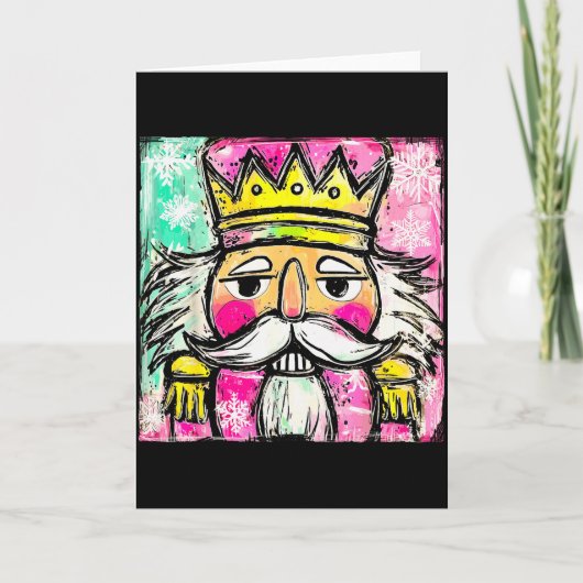 Preppy Nutcracker Christmas Girly Xmas Costume Kid Kaart (Voorkant)