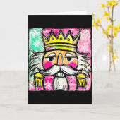 Preppy Nutcracker Christmas Girly Xmas Costume Kid Kaart (Gele Bloem)