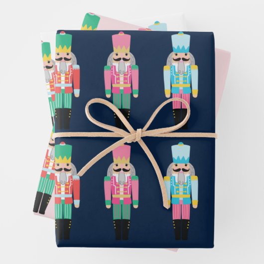 Preppy Nutkraker Wrapping Paper Sheets, set 3 (In situ)