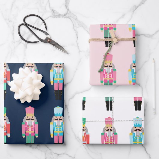 Preppy Nutkraker Wrapping Paper Sheets, set 3 (Voorkant)