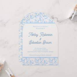 Preppy Oerwoud Chinoiserie Toile Huwelijksuitnodig Kaart
