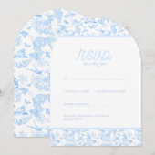 Preppy Oerwoud Chinoiserie Toile Kaart (Voorkant / Achterkant)