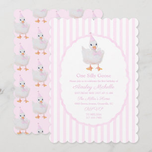Preppy One Silly Goose Roze Kaart