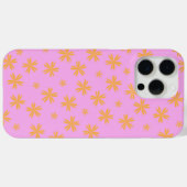 Preppy Oranje Roze Hippie Flower Pattern Case-Mate iPhone Case (Achterkant (horizontaal))