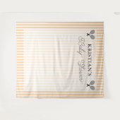 Preppy Oranje Tennis Thema Baby Shower Achtergrond Wandkleed (Voorkant (horizontaal))