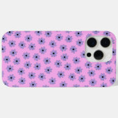 Preppy Paars Blue Hippie Flower Pattern Case-Mate iPhone Case (Achterkant (horizontaal))