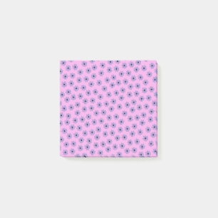 Preppy Paars Blue Hippie Flower Pattern Post-it® Notes