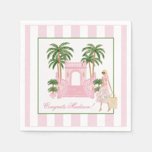 Preppy Palm Beach Bruiloft / Meisjesuitje Party Servet