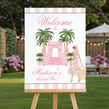 Preppy Palm Beach Cabana Bruids-thee of -Bruiloftf