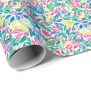 Preppy Palm Beach Christmas Holly Cadeaupapier