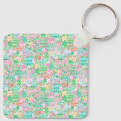 Preppy Palm Beach Golf Cart Sleutelhanger (Achterkant)