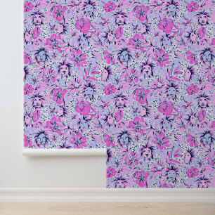 Preppy Palm Beach Lavendel Bloemen & Leeuwen Behang