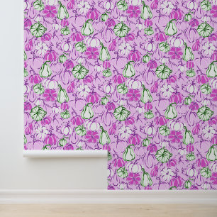 Preppy Palm Beach Lavendel pompoenen Behang