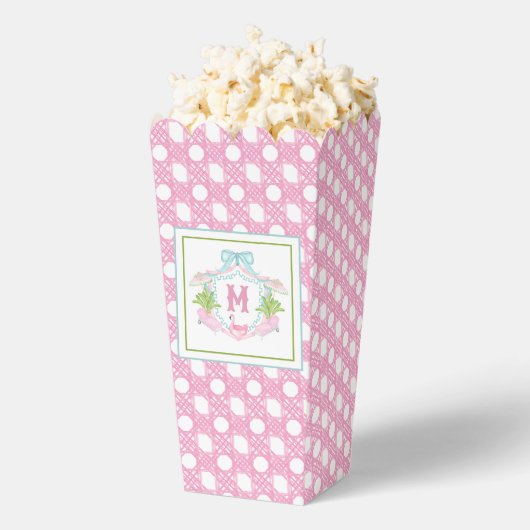 Preppy Palm Beach Monogram Crest Bedankdoosjes (Popped)