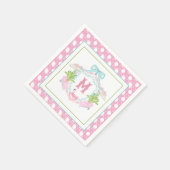 Preppy Palm Beach Monogram Crest Servet (Hoek)