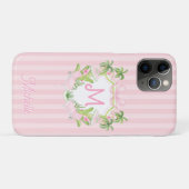 Preppy Palm Beach Monogram Wapenschild Case-Mate iPhone Case (Achterkant (horizontaal))