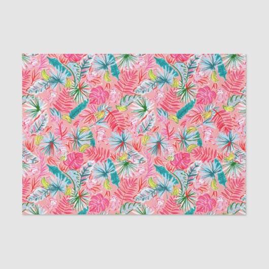 Preppy Palm Beach Print palmboom apen Tissuepapier (Voorkant)