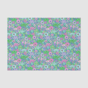 Preppy Palm Beach Print Roze en groene kamelen Tissuepapier