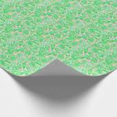 Preppy Palm Beach Print roze & groene zeeschelpen Cadeaupapier (Hoek)