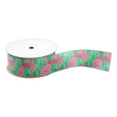Preppy Palm Beach tropische bloemen patroon Grosgrain Lint (Spoel)