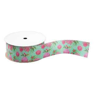 Preppy Palm Beach tropische bloemen patroon Grosgrain Lint