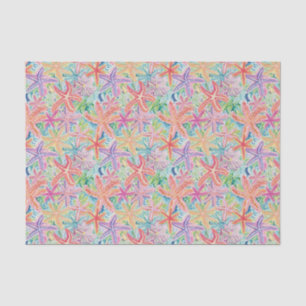 Preppy Palm Beach Tropische zeester Patroon Tissuepapier