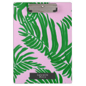 Preppy Palm blaast roze en groen Klembord (Voorkant)