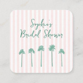 Preppy Palm Springs Bridal Shower QR Code RSVP Informatiekaartje