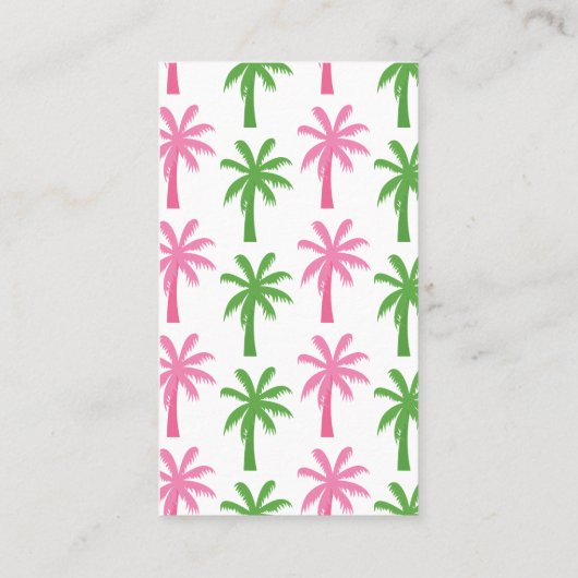 Preppy Palm Trees Business ou Cartes de Contact (Dos)