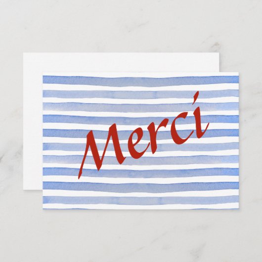 Preppy Parisian Bedankkaart (Voorkant / Achterkant)