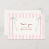 Preppy Pastel Bruidsfeestje Zomerfeest Bedankkaart (Voorkant / Achterkant)