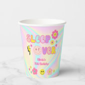Preppy Pastel Roze Y2K Slaap Over Verjaardag Papieren Bekers (Voorkant)