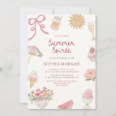Preppy Pastel Summer Soiree Kaart (Voorkant)