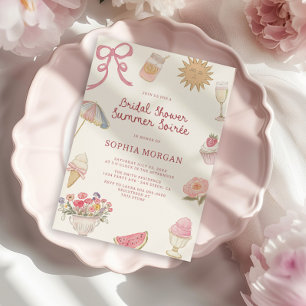 Preppy Pastel Vrijgezellenfeest Summer Soiree Kaart