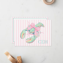 Preppy Pastel Watercolor Kreeft Monogram